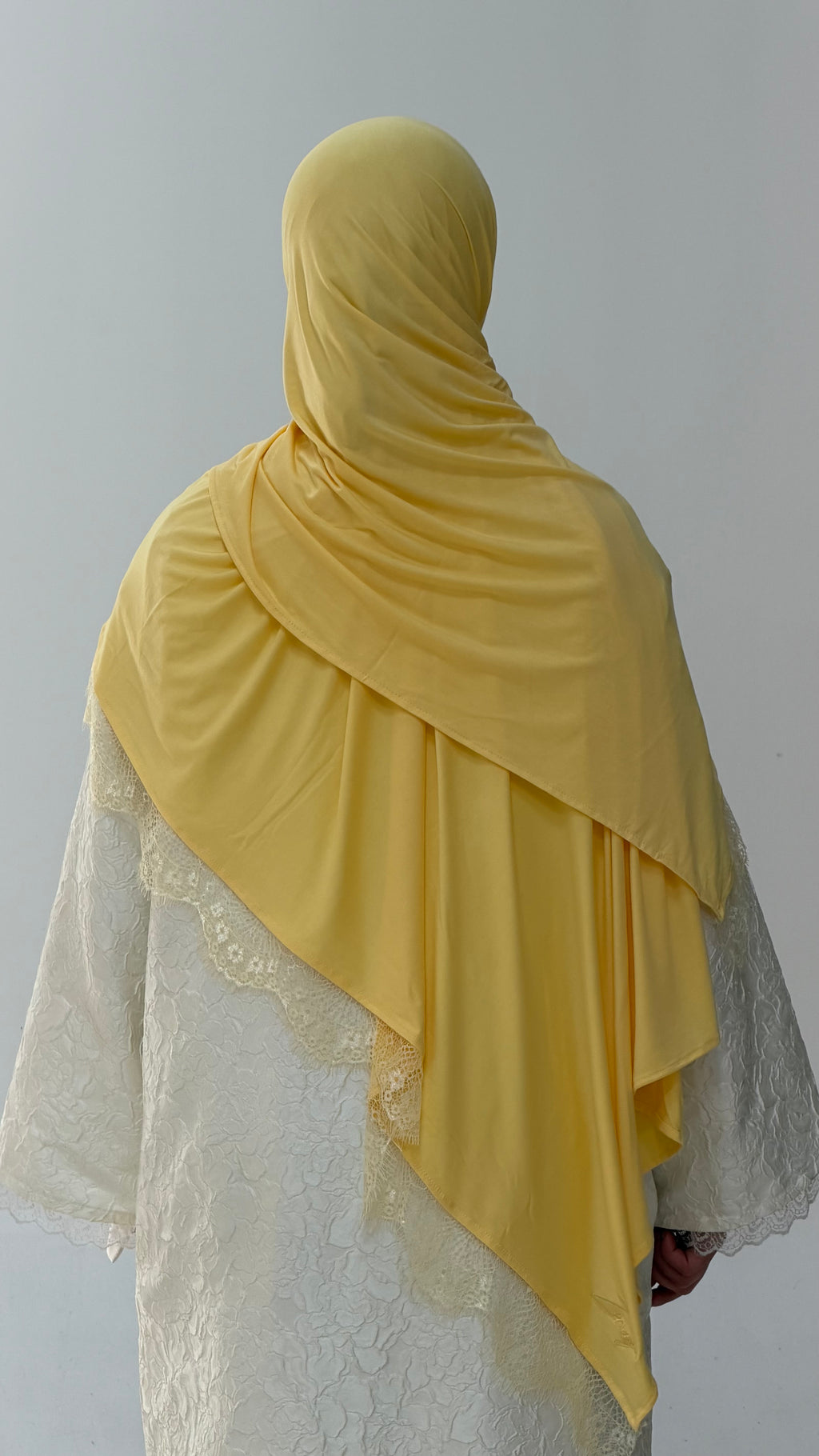 Hijab dentelle lemon