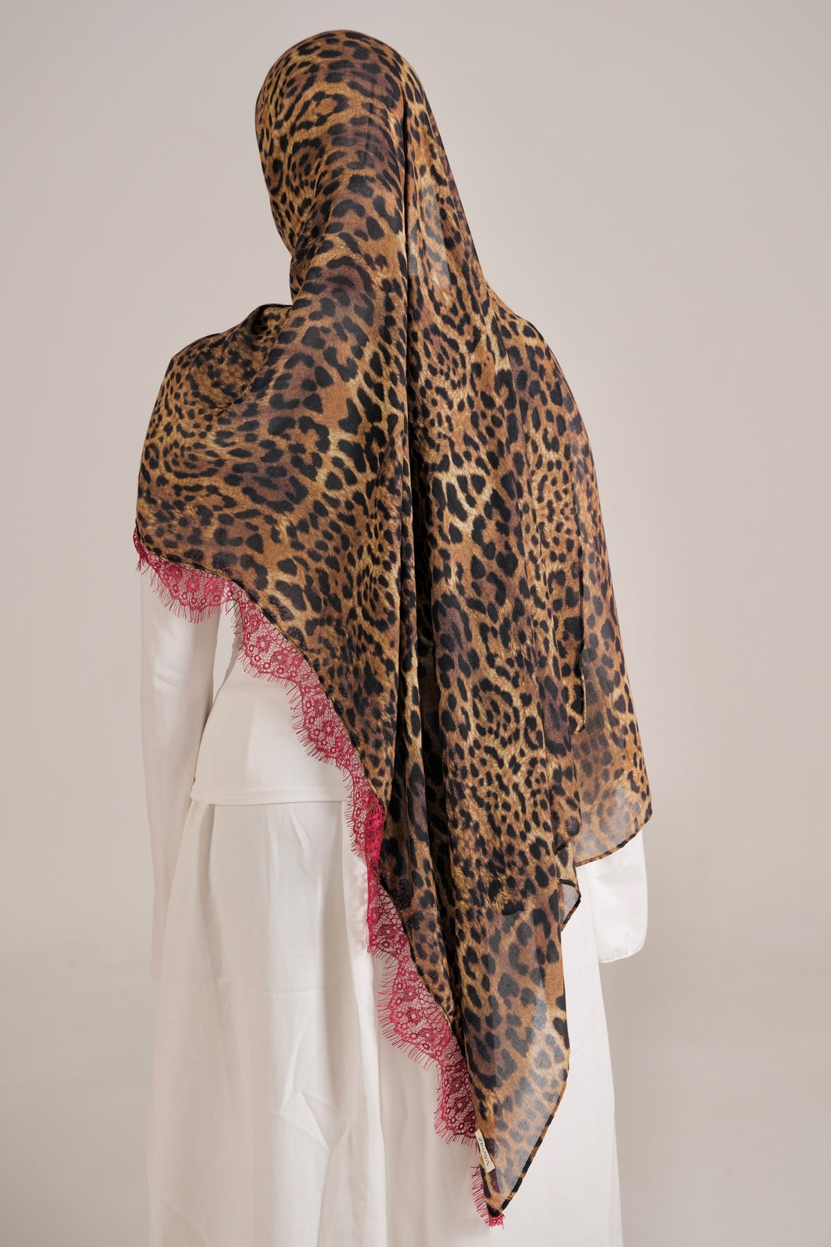 The Leopard Lace - Burgundy