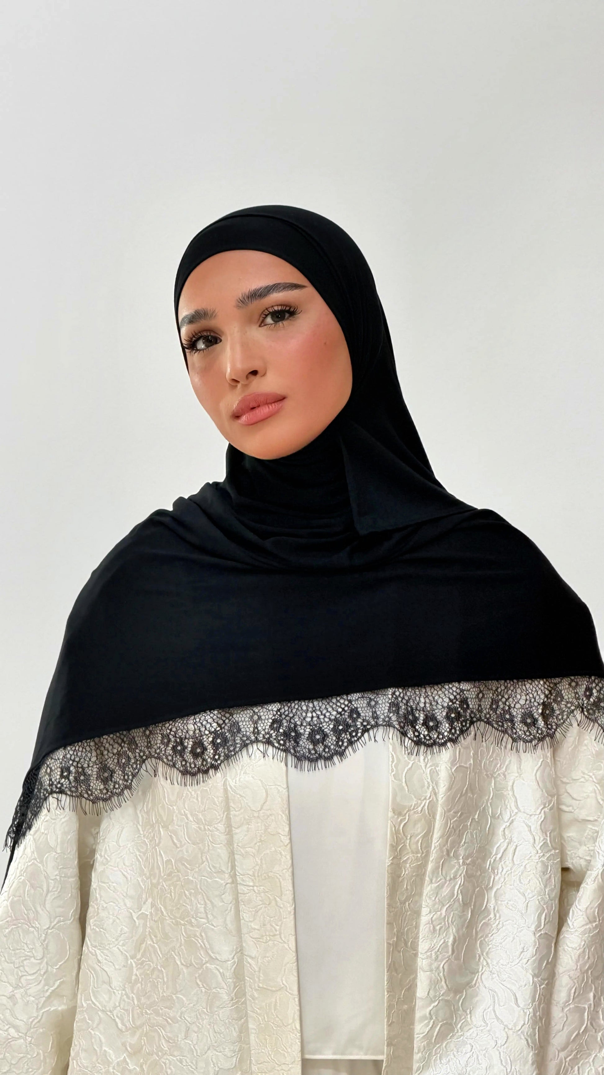 Hijab Dentelle Black