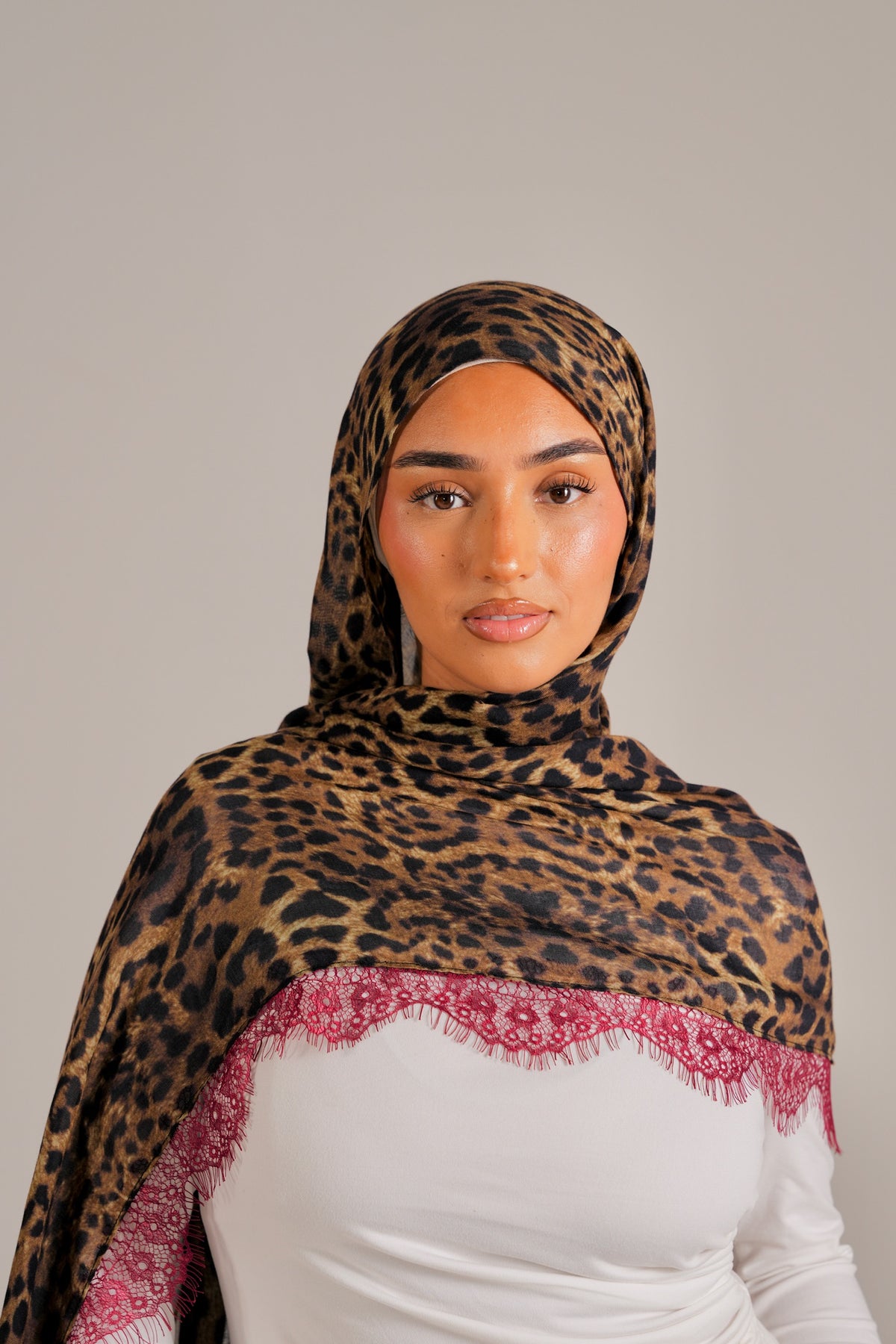 The Leopard Lace - Burgundy