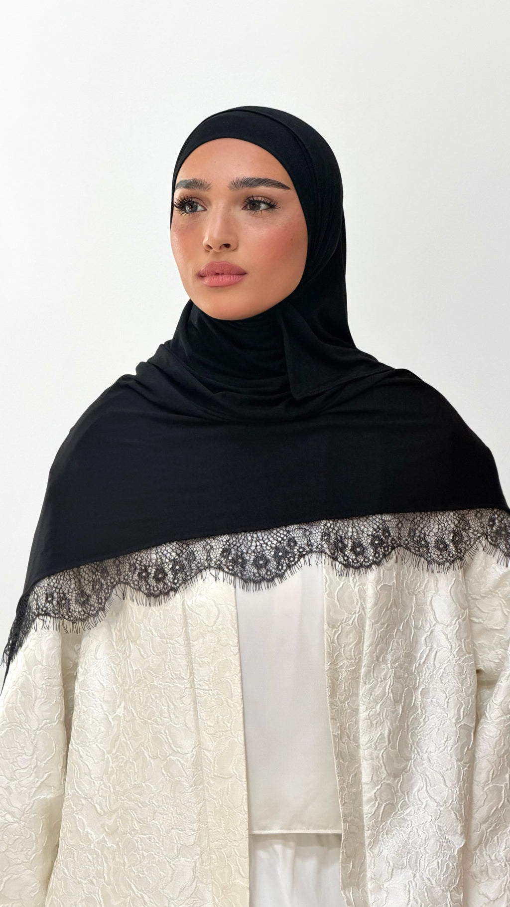 Hijab Dentelle Black